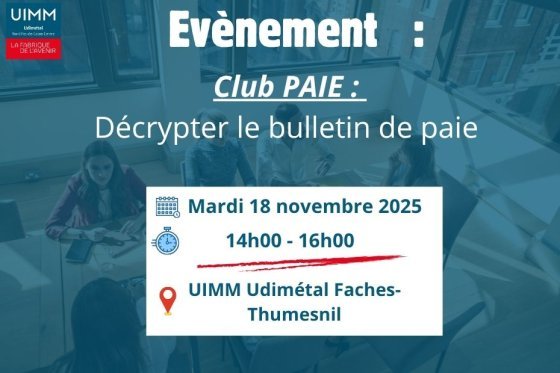 Invitation – Club Paie | Mardi 18 novembre 2025 à Faches-Thumesnil